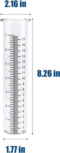 7" Capacity Rain Gauge Glass Replacement Tube for Yard Garden Outdoor Home (1PC) - Picture 2 of 12