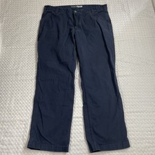 Carhartt Rugged Flex Canvas Work Pants 38x30 Mens Relaxed Fit Navy Blue Utility