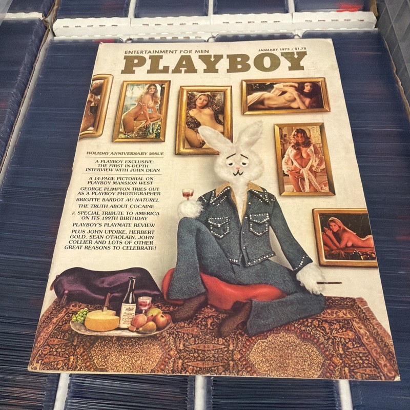 Playboy Magazine January 1975 Centerfold Intact Vargas Girl Solid Condition