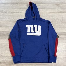 New York Giants Hoodie Sweatshirt NFL Team Apparel Blue Youth Large Football