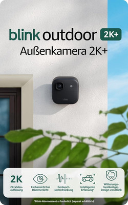 Blink Outdoor Camera 2K+ (Newest Gen)   Wireless Smart Security Camera, 2K Video
