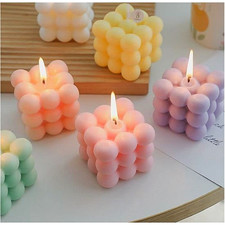 Modern Multicolor Bubble Cube Decorative Wax Candle, Decorative Candle Type
