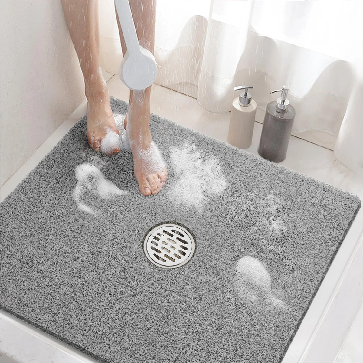 Alfombrilla De Ducha Antideslizante Transparente 50x50 Cm - Autoadhesiva, Sin BPA | Novedad 2025