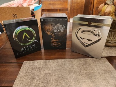 Superman Ult Steel Case, Alien Quadrilogy, Nightmare on Elm St collectors Sets 
