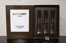 Burberry Hero Eau de Toilette Eau de Parfum & Parfum 3 Piece Sampler Set