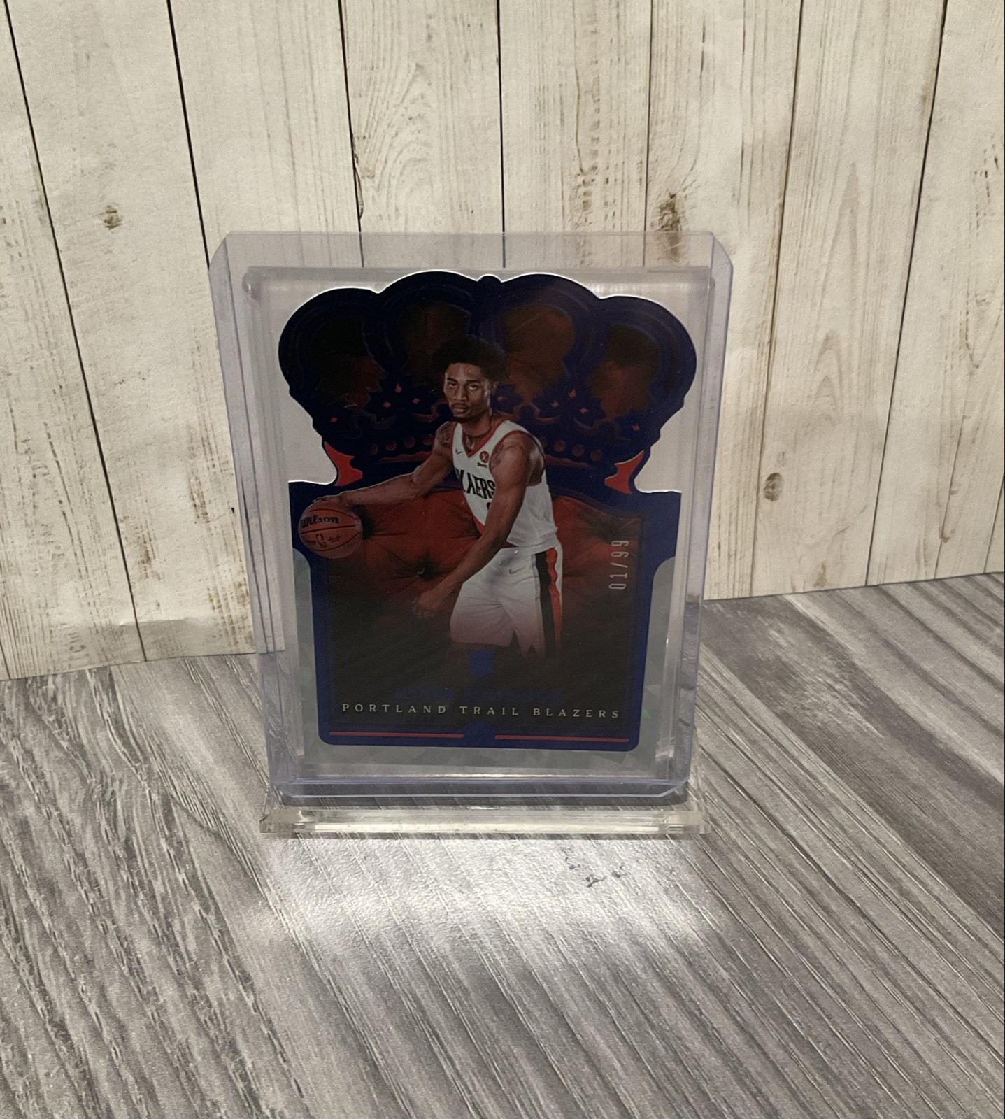 2021-22 Panini Crown Royale - Keon Johnson #63 Blue Crystal /99 (RC)