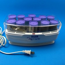 Conair More Big Curls Hairsetter 12 Jumbo Hot Rollers Curlers w clips CHV12N