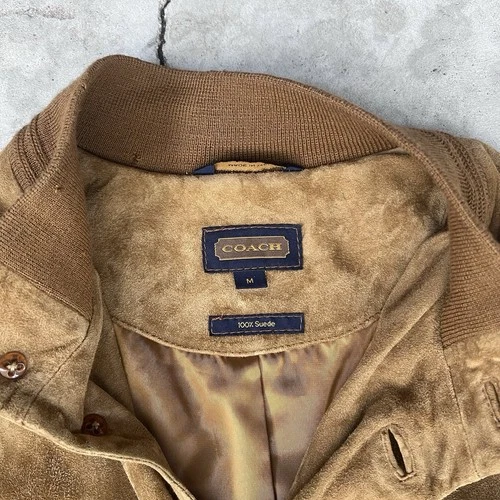 Vintage Coach Made in Italy Brown Suede A-1 Valstarino Bomber Flight Jacket M image 6