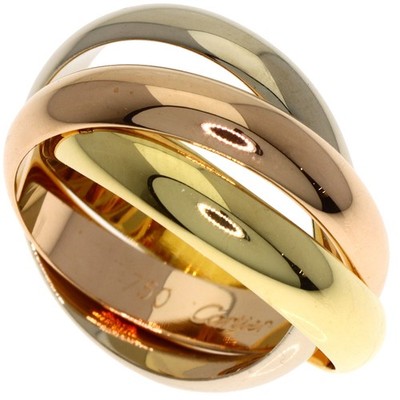 アクセサリー Cartier classic trinity MM 49 CARTIER Trinity MM #49 Ring K18 Yellow Gold 18K Pink Gold Ladies