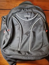 Yamtion Backpack Black Travel Laptop Bag Men Unisex School College Bookbag Used