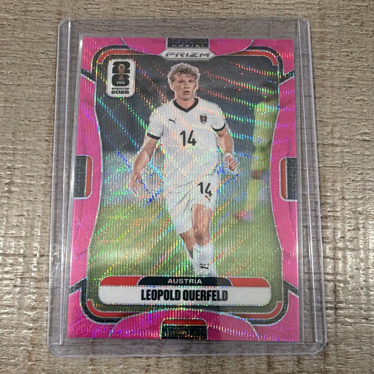 Panini Prizm FIFA World Cup 2026 Leopold Querfeld #148 Austria Pink Wave /65