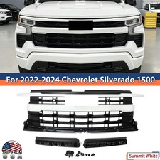 Summit White Front Upper Grille Grill For Chevy Silverado 1500 Ltz 2022-2024 New