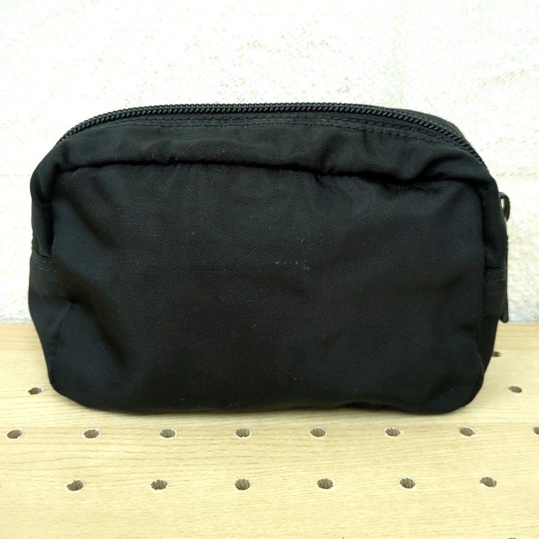 Prada Cosmetic Pouch Nylon Black Made in Italy Women's Used