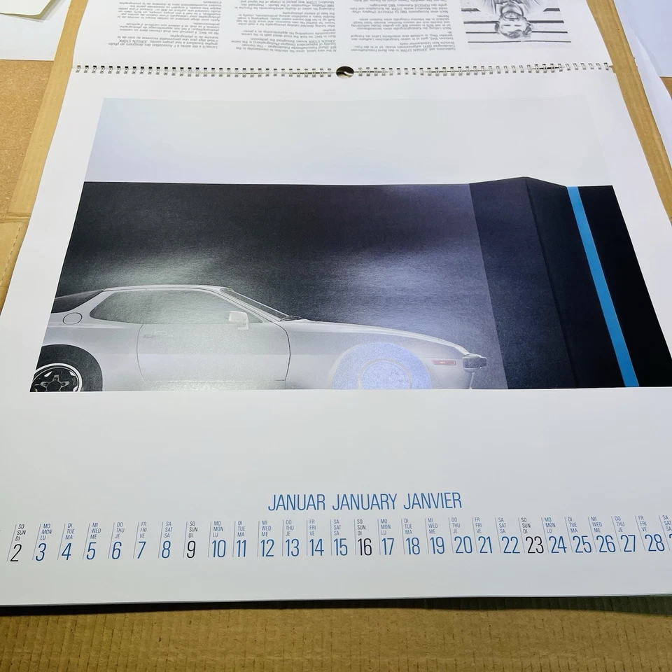 1983 Porsche Form I’m Raum Calendar Germany Vtg Unused XL Huge W/ Original Box - Image 2 of 4