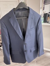 Mens Navy Blue Wool Suit For 8th Grade Gradua...