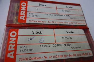 16 Stk. ARNO SNMG 120404EN-NA Sorte AP2025 ARNO  Wendeschneidplatten neu