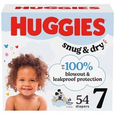 Huggies Size 7 Diapers Snug  Dry Baby Diapers Size 7 41 lbs 54 Count