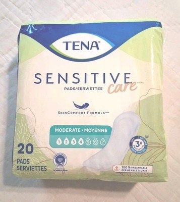 Tena Sensitive Care Pads For Women Moderate Absorbency Package of 20