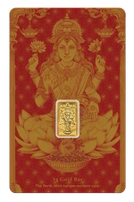 2025 Australia Perth Mint Lakshmi Diwali 1 Gram Gold Bar In Assay Card