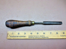 Antique W. BUTCHER Cast Steel 3/8" Tang Style Gouge Wood Chisel 9" Long & SHARP!