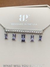 Bomb Party Necklace RBP8505 Dec 2024 Always A Mood Tanzanite CZ On Rhodium