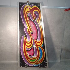 XXL Waltzer Fairground Ride Panel Hand Painted Carnival Art Original Decor VTG