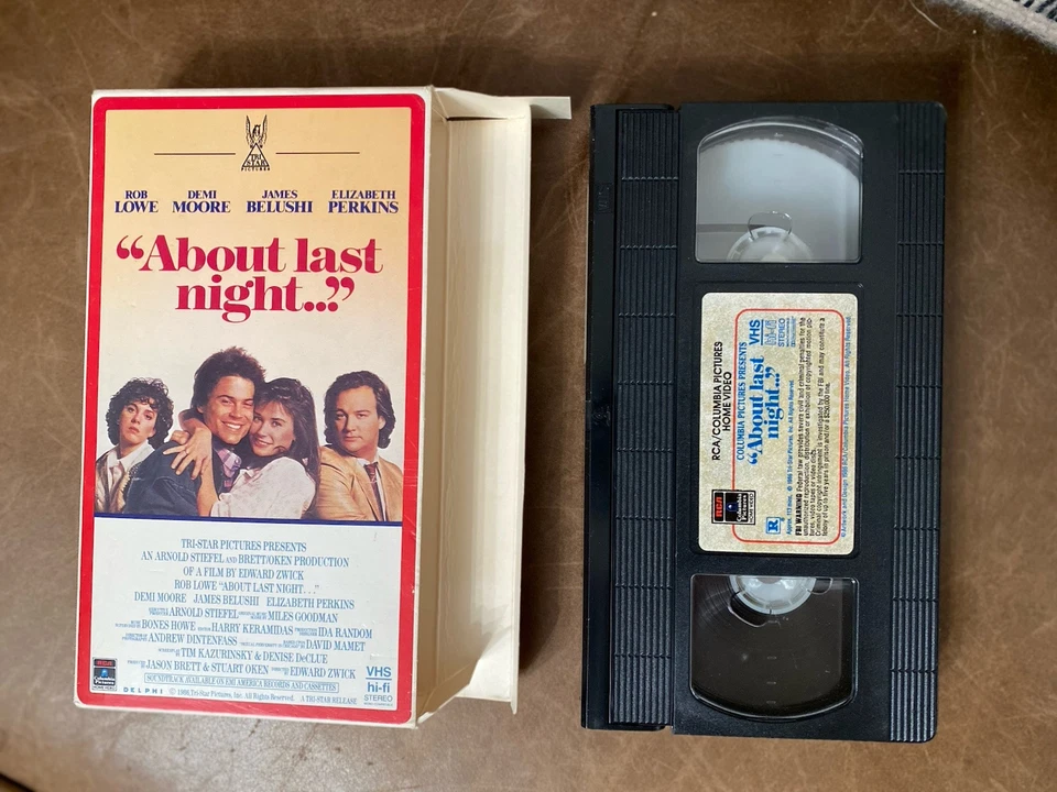 About Last Night VHS 1986, Vtg Side Opening RCA 1st Copy HTF OOP Rare - Image 3 of 4