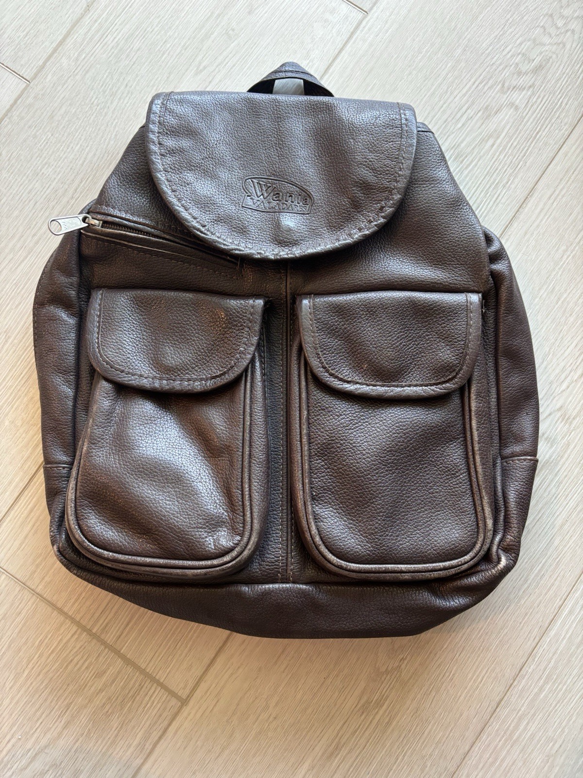 Brown Leather Backpack - image 1