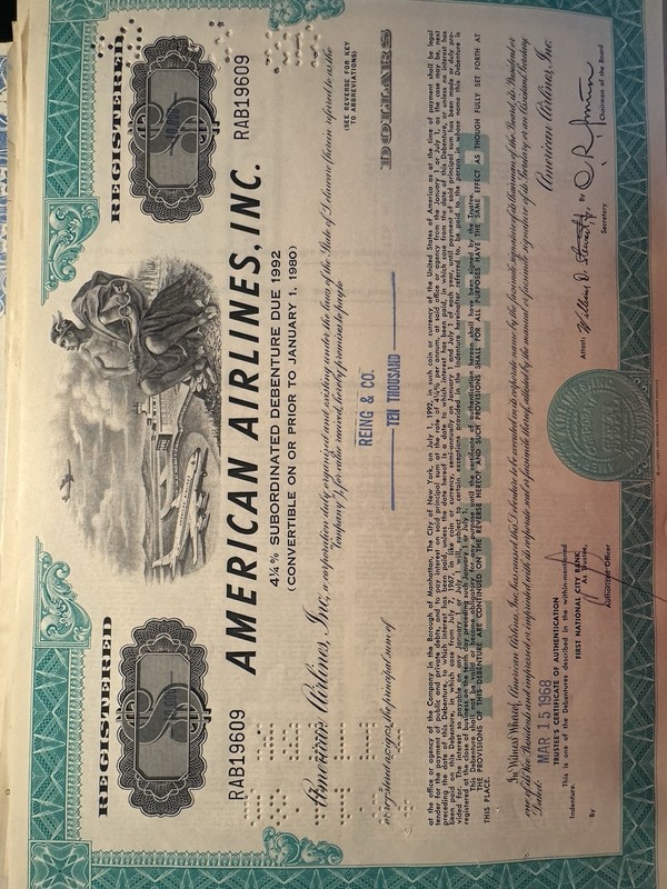 Mixed Lot of  Different Stock Certificates and Bonds, Various Industries