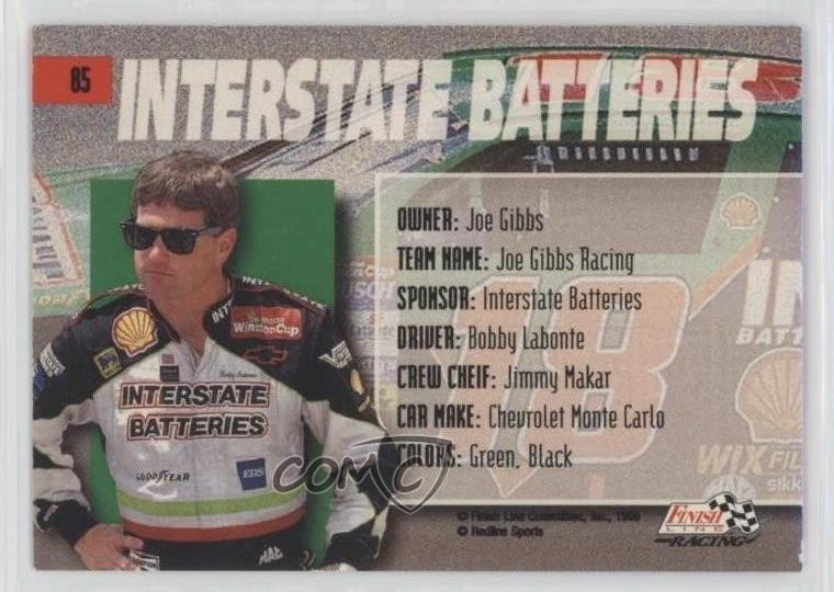 1996 Finish Line Racing Printer's Proof /500 Bobby Labonte #85 HOF - Image 2 of 2