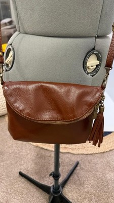 Vera Pelle Firenze Made in Italy Brown Leather Crossbody Bag