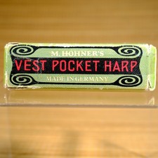 Vintage Hohner Vest Pocket Harp Harmonica - Key of C - Germany - w/ Box