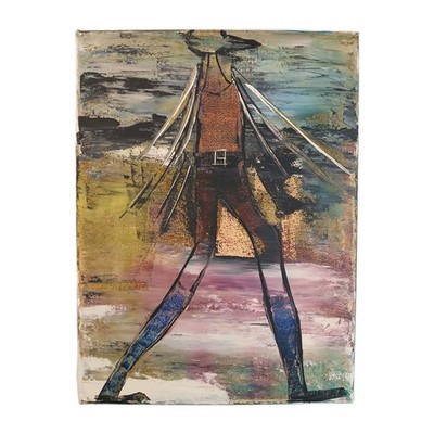 original Vincent Martin abstract expressionism painting. ''Jaywalking''