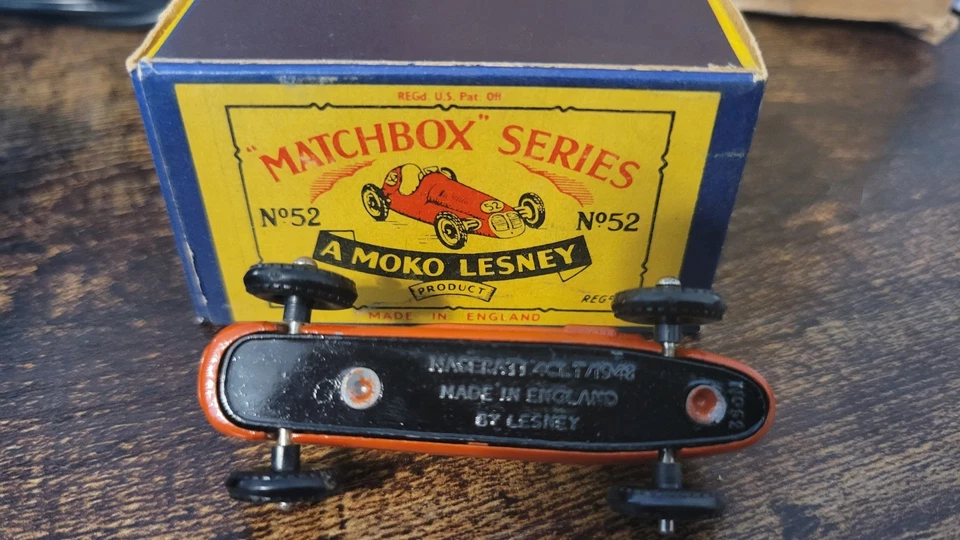 Matchbox Series No 52 Maserati 4xl T/1948 With Box (Missing Inner Flap) - Image 3 of 4