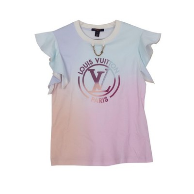 Louis Vuitton T-Shirt 1A9YEZ Cotton Gradient LV Circle Volant Sleeve L 55747090