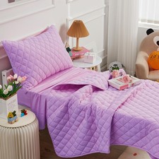 Bedding Set, 4 Piece Bedding Soft and Breathable Crib Bedding Set, Includes Q...
