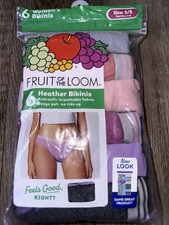 Fruit Of The Loom Womens Bikini Underwear Panties 6-Pair Cotton Blend  S