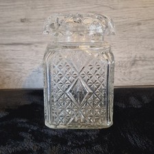 Vintage geschliffenes Stil Glas Vorratsdose R...