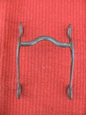 BLACK STEEL WESTERN HORSE BIT with GOLD ACCENT - 4 3/4 INCH MOUTH