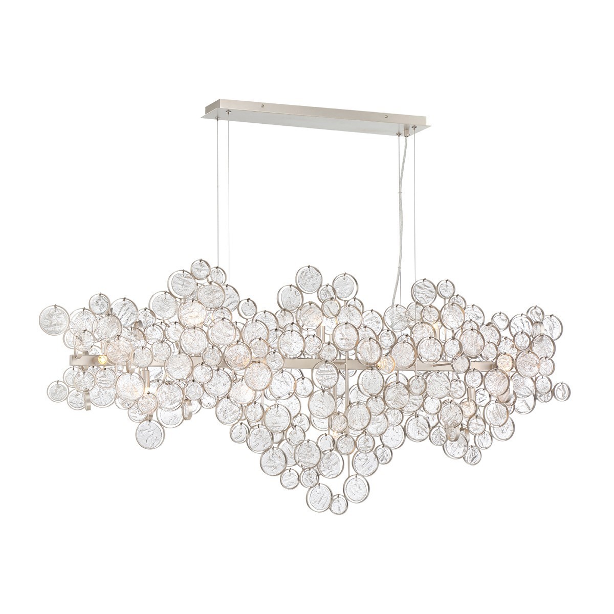 Champagne Silver 15 Light Chandelier Fixture from the Trento Collection