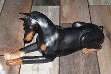 Vintage Universal Statuary Doberman Pinscher Dog Bone Statue Figurine 17" USA