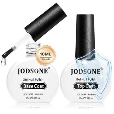 2 Bottles 10ml Of Top Coat Base Coat Polish Set Bright Surface At Home DIY Na...