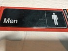 COLE Visual Impact Men Restroom Wall Sign 3" x 11-1/2" — photo 2