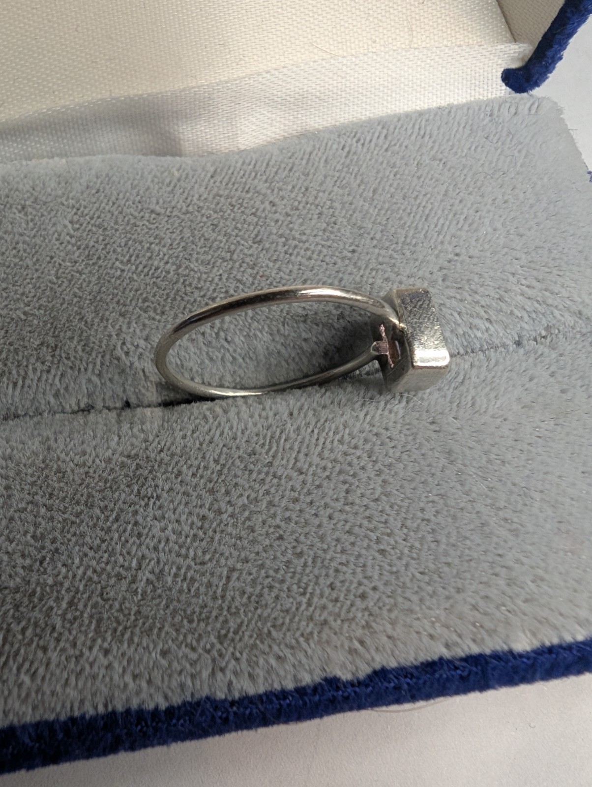 Sterling Amethyst Rectangle Stack Ring Purple Sma… - image 4