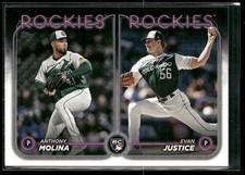 2024 Topps Update #US270 Evan Justice / Anthony Molina RCOM,