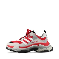 Balenciaga x adidas Triple s Mesh x leather Sneakers 29cm Men's Red x gray 71282