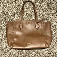 Nine West Faux Leather Double Shoulder Strap Purse Tote Handbag 3 Compartments