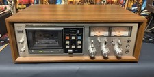 TEAC CX-650R Auto Reverse Stereo Cassette Deck Wood Case NEEDS SERVICE. Nice