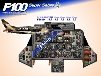F100 SUPER SABRE  COCKPIT instrument panel CDkit