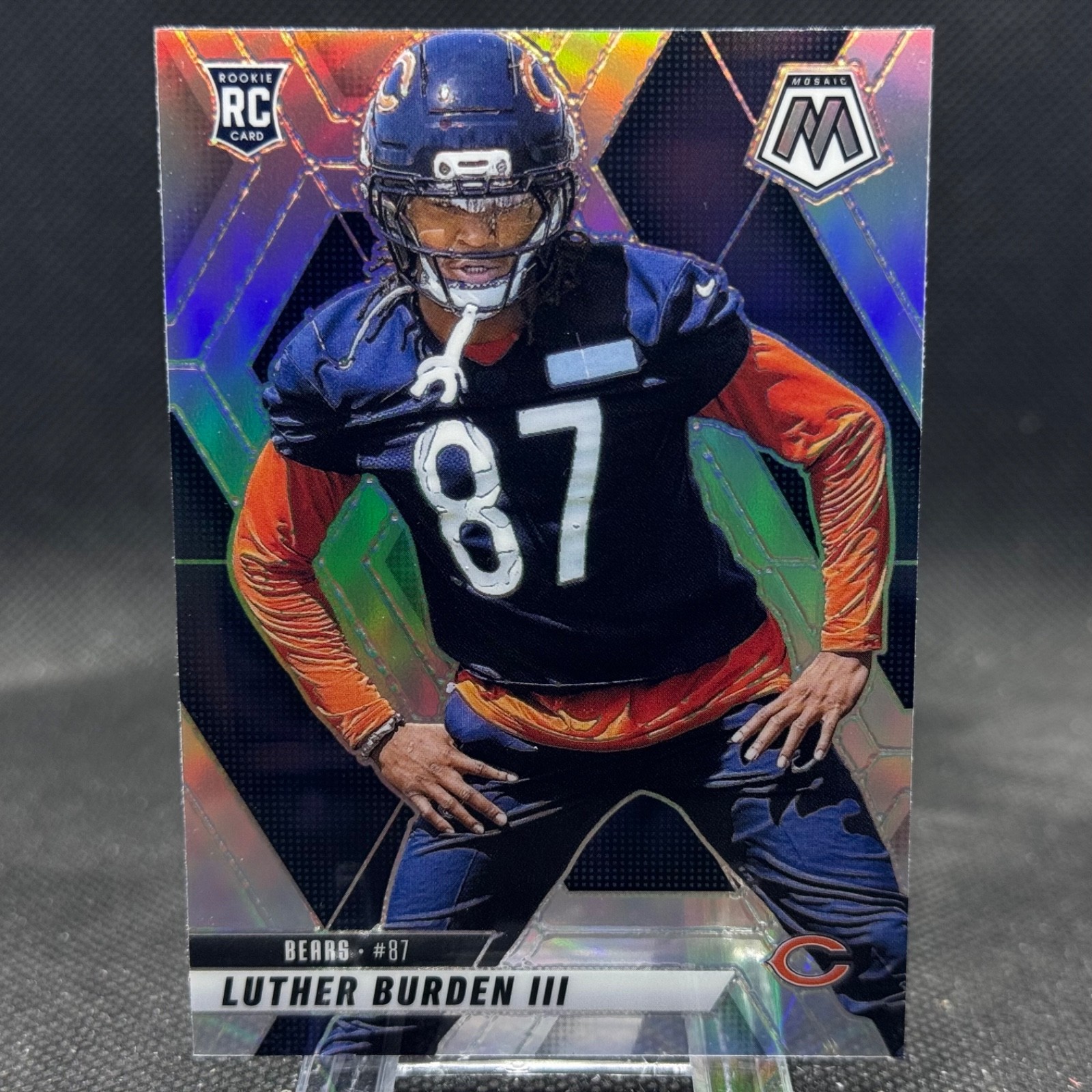 Luther Burden III 2025 Panini Mosaic Football Rookie Silver Prizm Bears #383